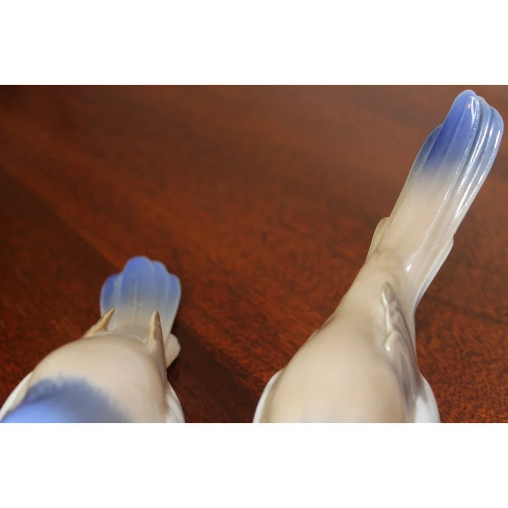 A pair‎ of Vintage Bing & Grodahi Porcelain titmouse Figurines
